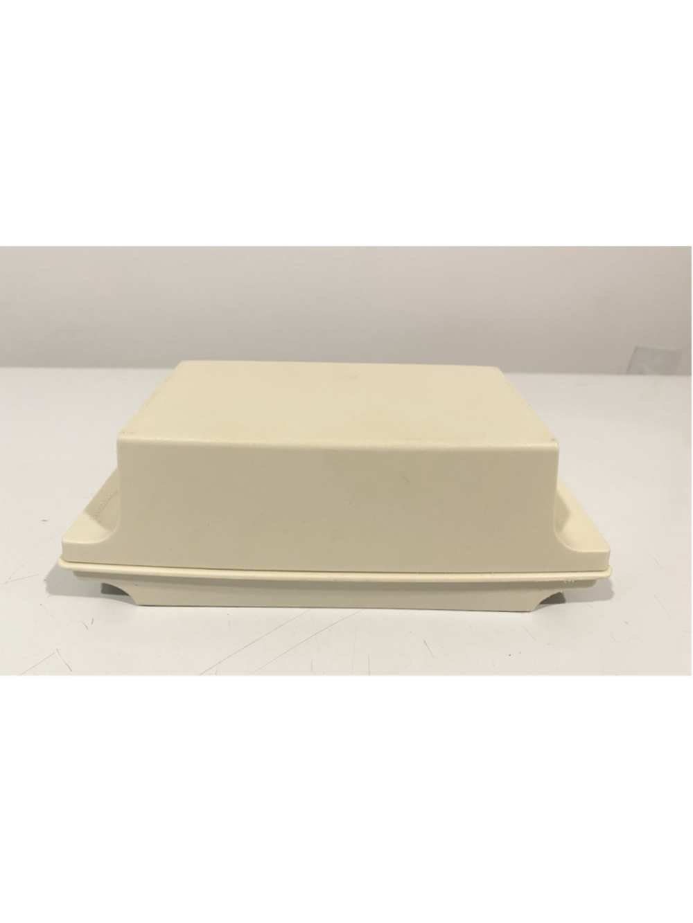 Vintage Tupperware #1512 Double Stick Butter Dish Almond Beige w/ Lid